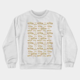 Sombrero Vueltiao Gold Leaf Pattern (White Background) Crewneck Sweatshirt